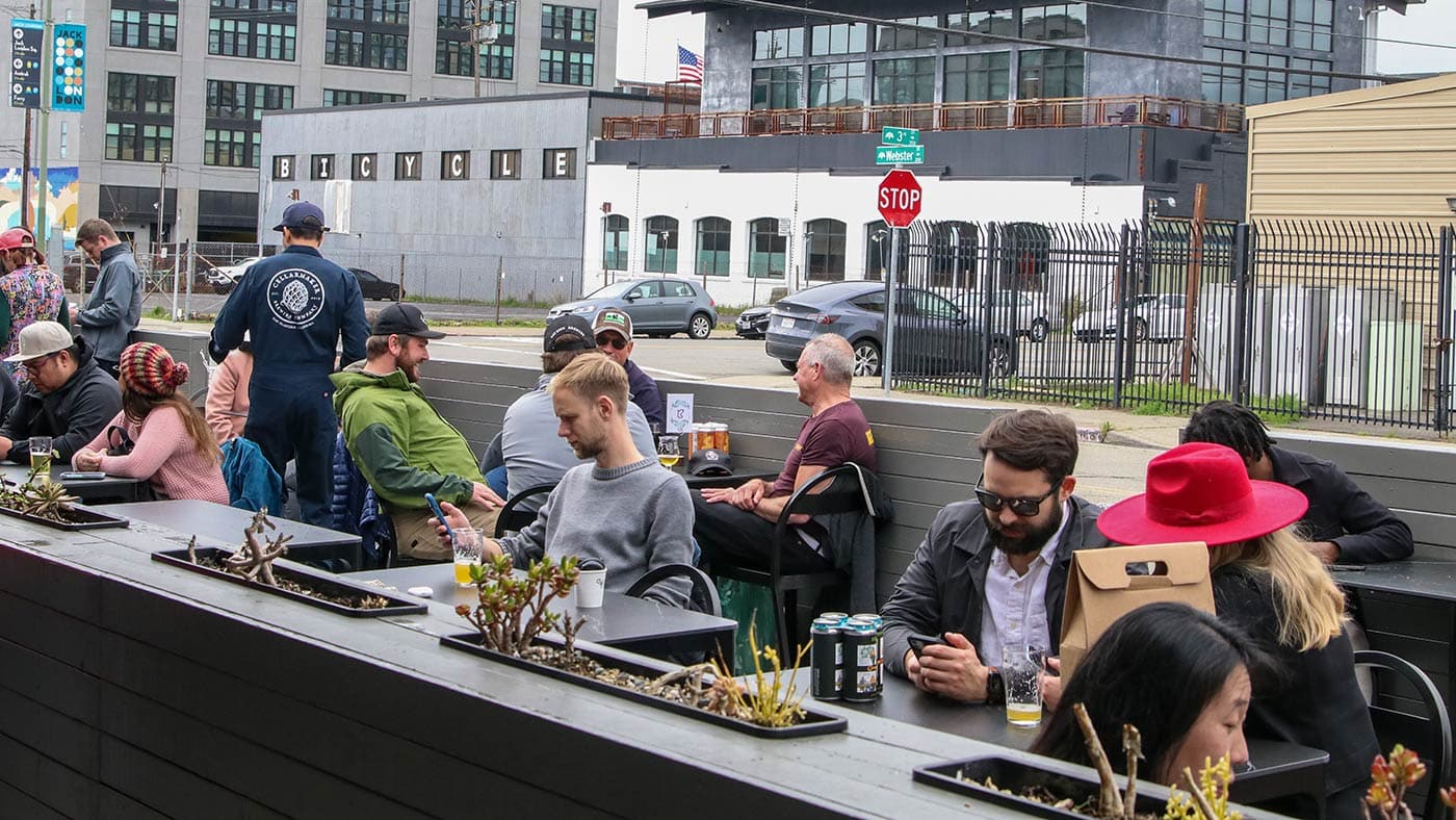 Oakland Parklet With People
